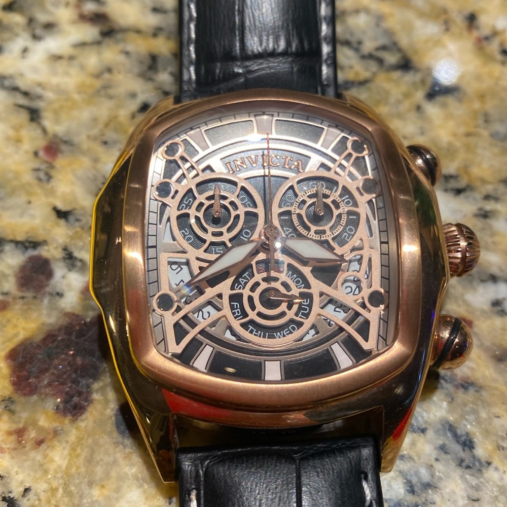 Invicta Lupah Rose Gold Dragon Quartz Watch, model 18842